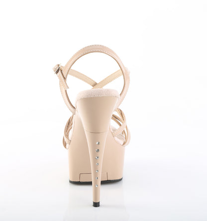 【PLEASER】CAPTIVA-613 プラットフォームシューズ Nude Pat/Nude【取寄】