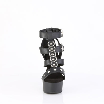 【PLEASER】CAPTIVA-658 シューズ Blk Faux Leather/Blk Matte【取寄】