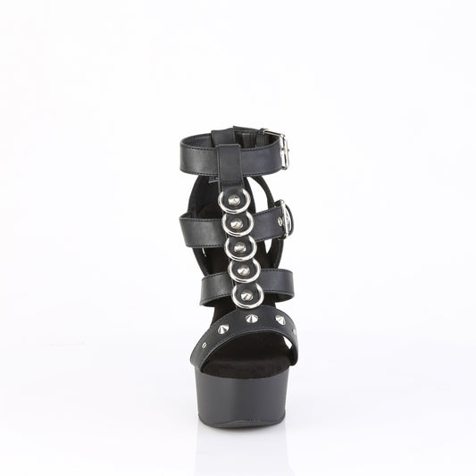 【PLEASER】CAPTIVA-658 シューズ Blk Faux Leather/Blk Matte【取寄】