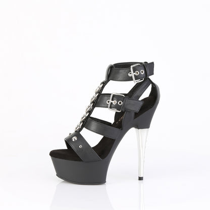 【PLEASER】CAPTIVA-658 プラットフォームシューズ Blk Faux Leather/Blk Matte【取寄】