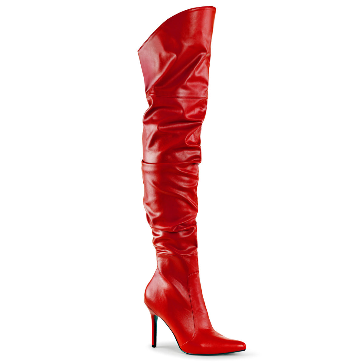 【PLEASER】CLASSIQUE-3011 シングルソールシューズ Red Faux Leather【取寄】
