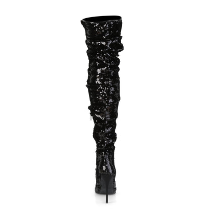 【PLEASER】COURTLY-3011 シングルソールシューズ Blk Sequins【取寄】