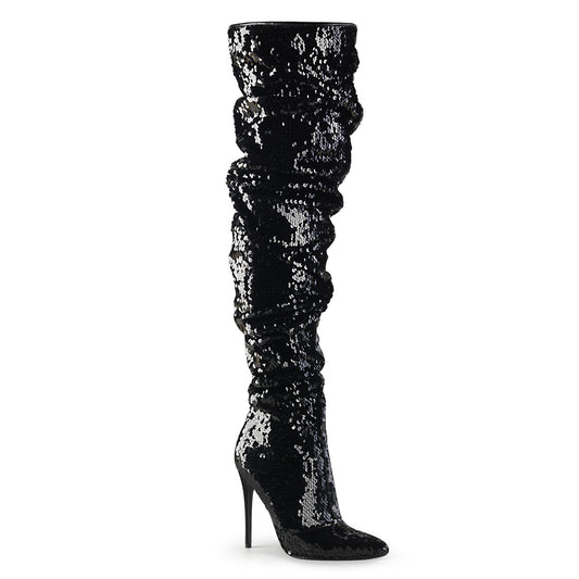 【PLEASER】COURTLY-3011 シングルソールシューズ Blk Sequins【取寄】