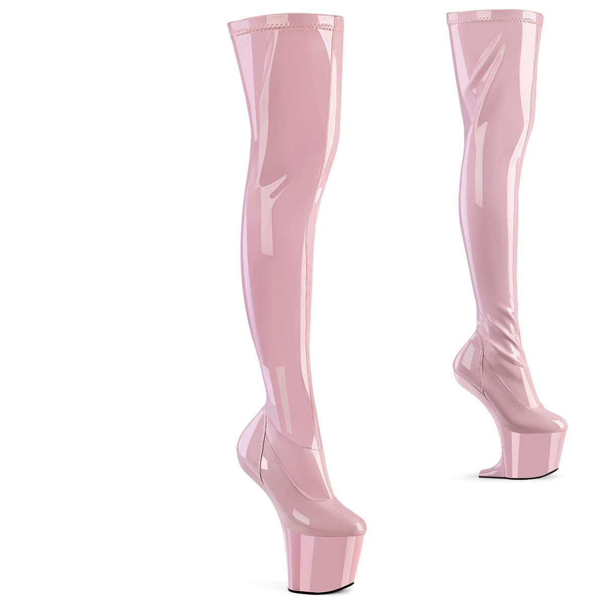 【PLEASER】CRAZE-3000 プラットフォームシューズ B. Pink Str. Pat/B. Pink【取寄】