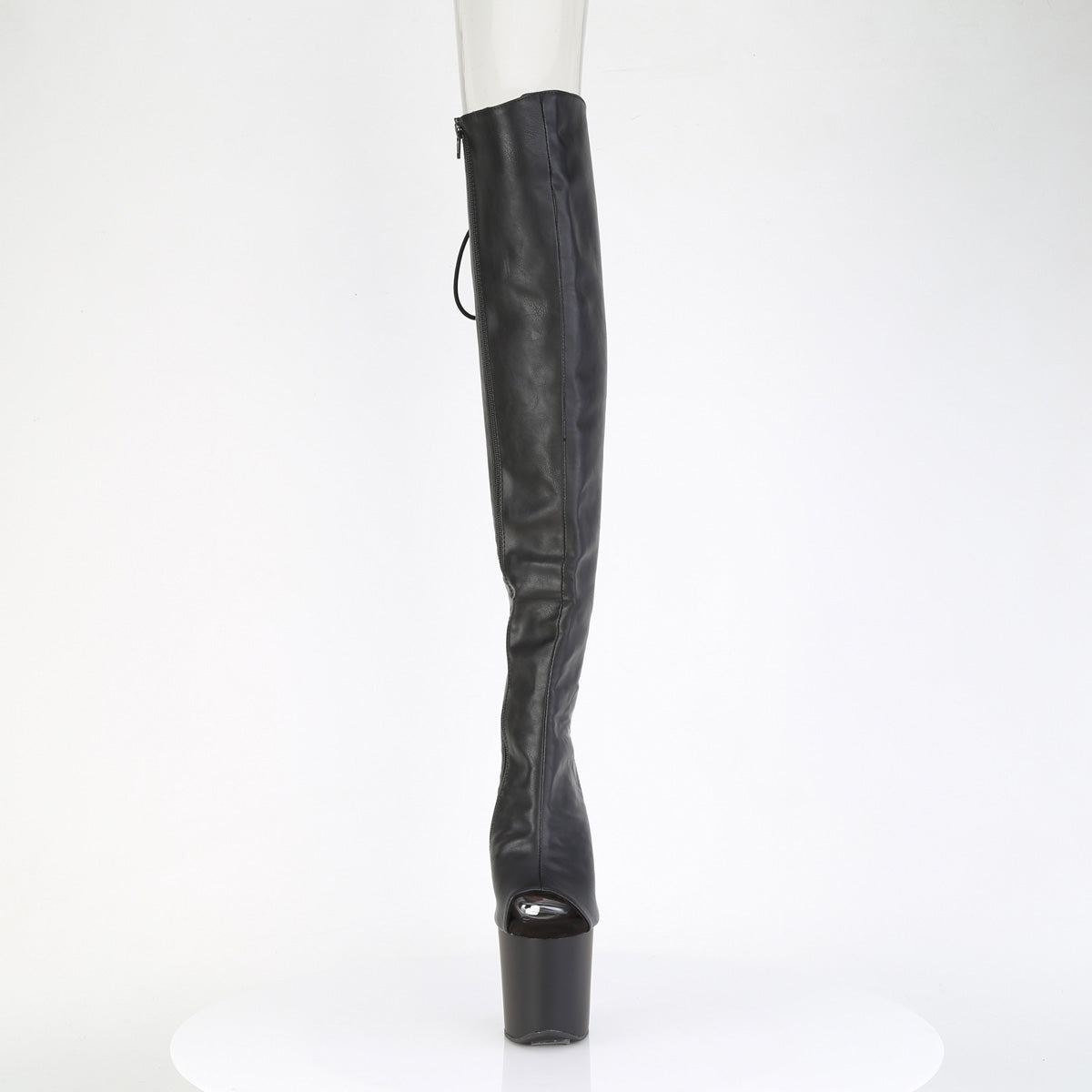 【PLEASER】CRAZE-3019 プラットフォームシューズ Blk Faux Leather/Blk Matte【取寄】