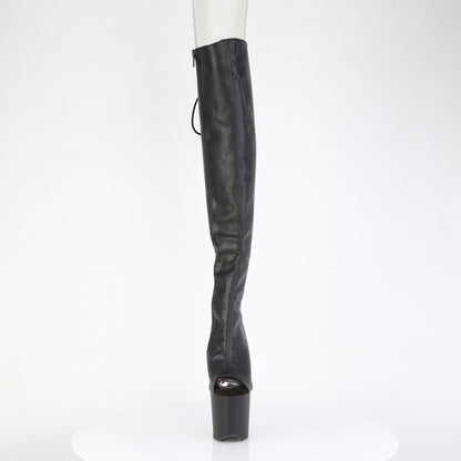 【PLEASER】CRAZE-3019 プラットフォームシューズ Blk Faux Leather/Blk Matte【取寄】