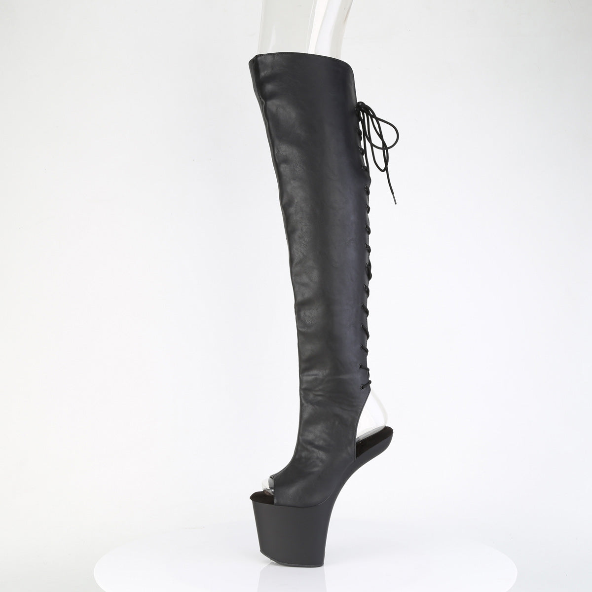 【PLEASER】CRAZE-3019 プラットフォームシューズ Blk Faux Leather/Blk Matte【取寄】