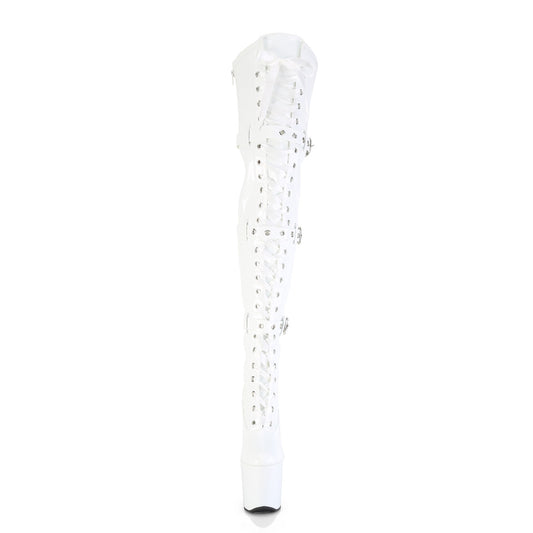 【PLEASER】CRAZE-3028 シューズ Wht Str. Pat/Wht【取寄】