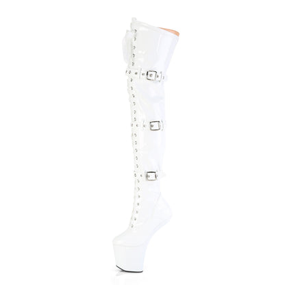 【PLEASER】CRAZE-3028 シューズ Wht Str. Pat/Wht【取寄】