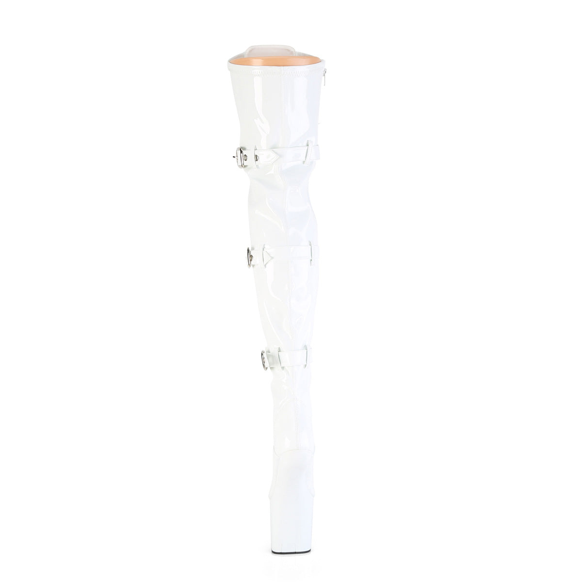 【PLEASER】CRAZE-3028 シューズ Wht Str. Pat/Wht【取寄】