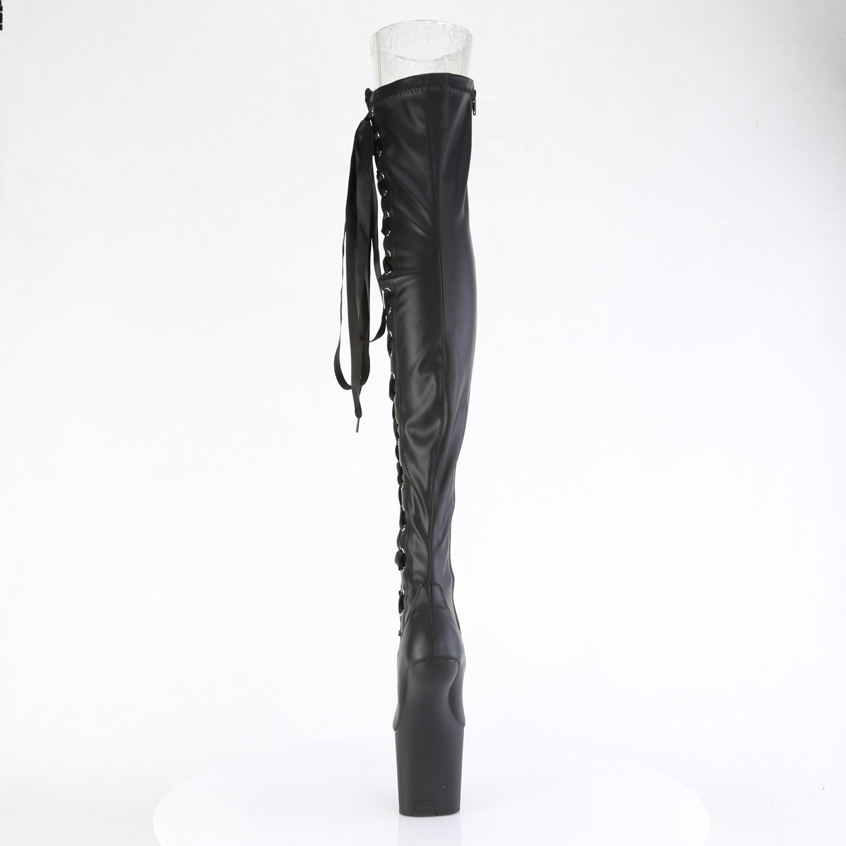 【PLEASER】CRAZE-3050 プラットフォームシューズ Blk Str. Faux Leather/Blk Matte【取寄】