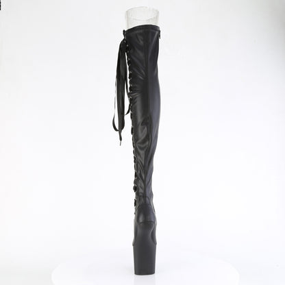【PLEASER】CRAZE-3050 プラットフォームシューズ Blk Str. Faux Leather/Blk Matte【取寄】