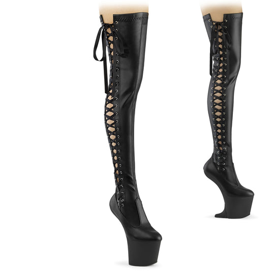 【PLEASER】CRAZE-3050 シューズ Blk Str. Faux Leather/Blk Matte【取寄】