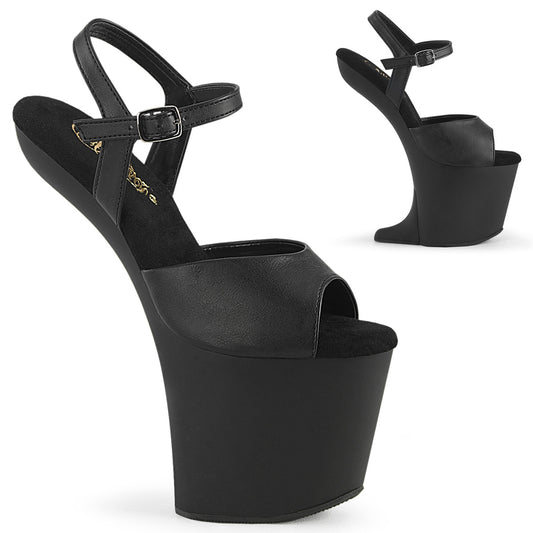 【PLEASER】CRAZE-809 プラットフォームシューズ Blk Faux Leather/Blk Matte【取寄】