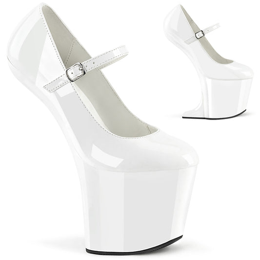【PLEASER】CRAZE-880 シューズ Wht Pat/Wht【取寄】