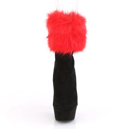 【PLEASER】DELIGHT-1000 プラットフォームシューズ Blk Faux Suede/Blk Faux Suede【取寄】