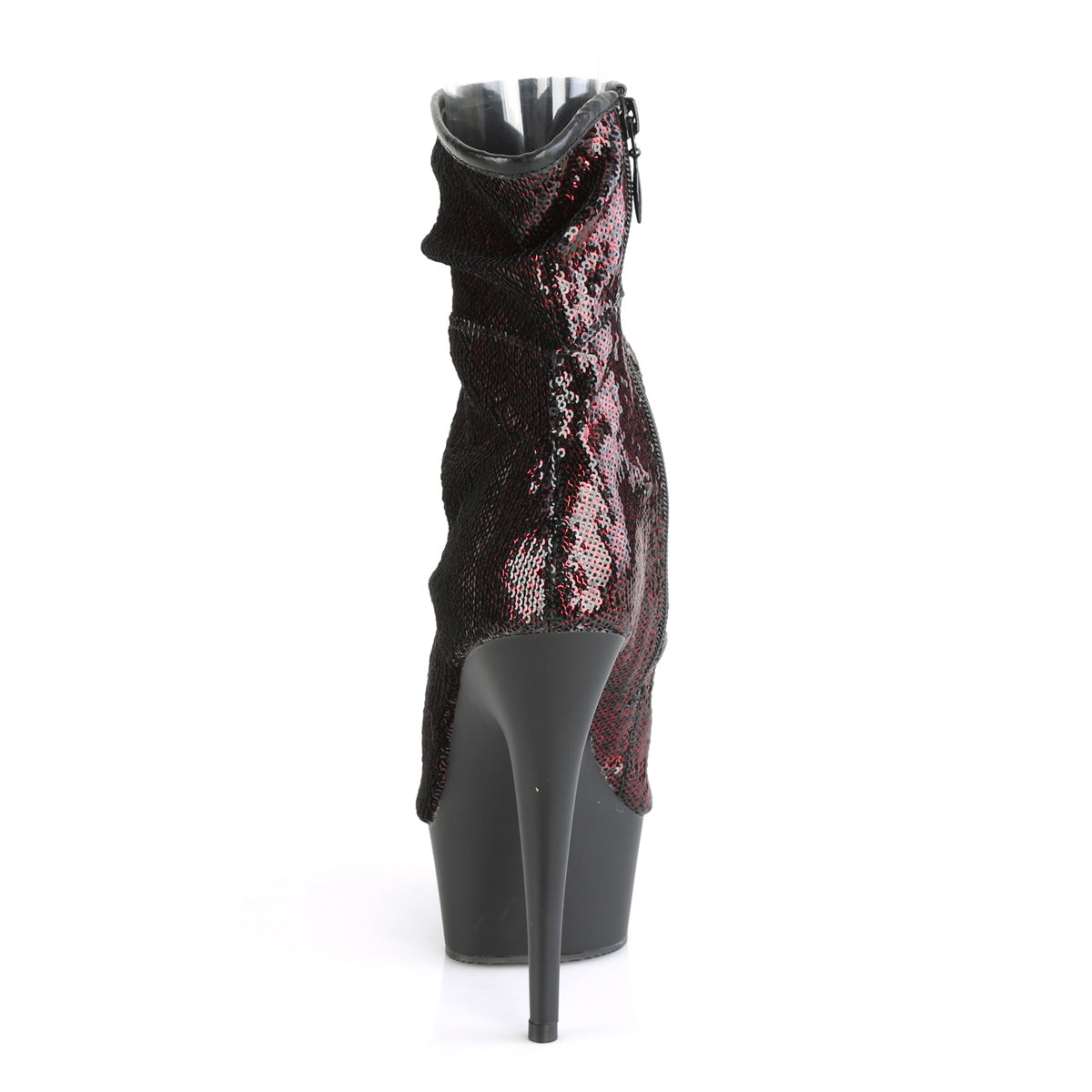 【PLEASER】DELIGHT-1008SQ シューズ Burgundy Sequins/Blk Matte【取寄】