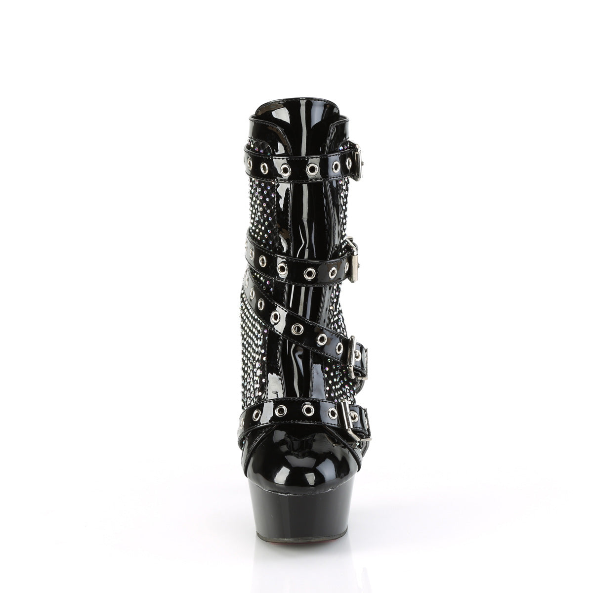【PLEASER】DELIGHT-1013RM シューズ Blk Pat-RS Mesh/Blk【取寄】