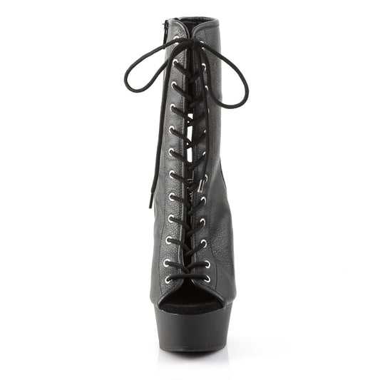 【PLEASER】DELIGHT-1016 シューズ Blk Faux Leather/Blk Matte【取寄】