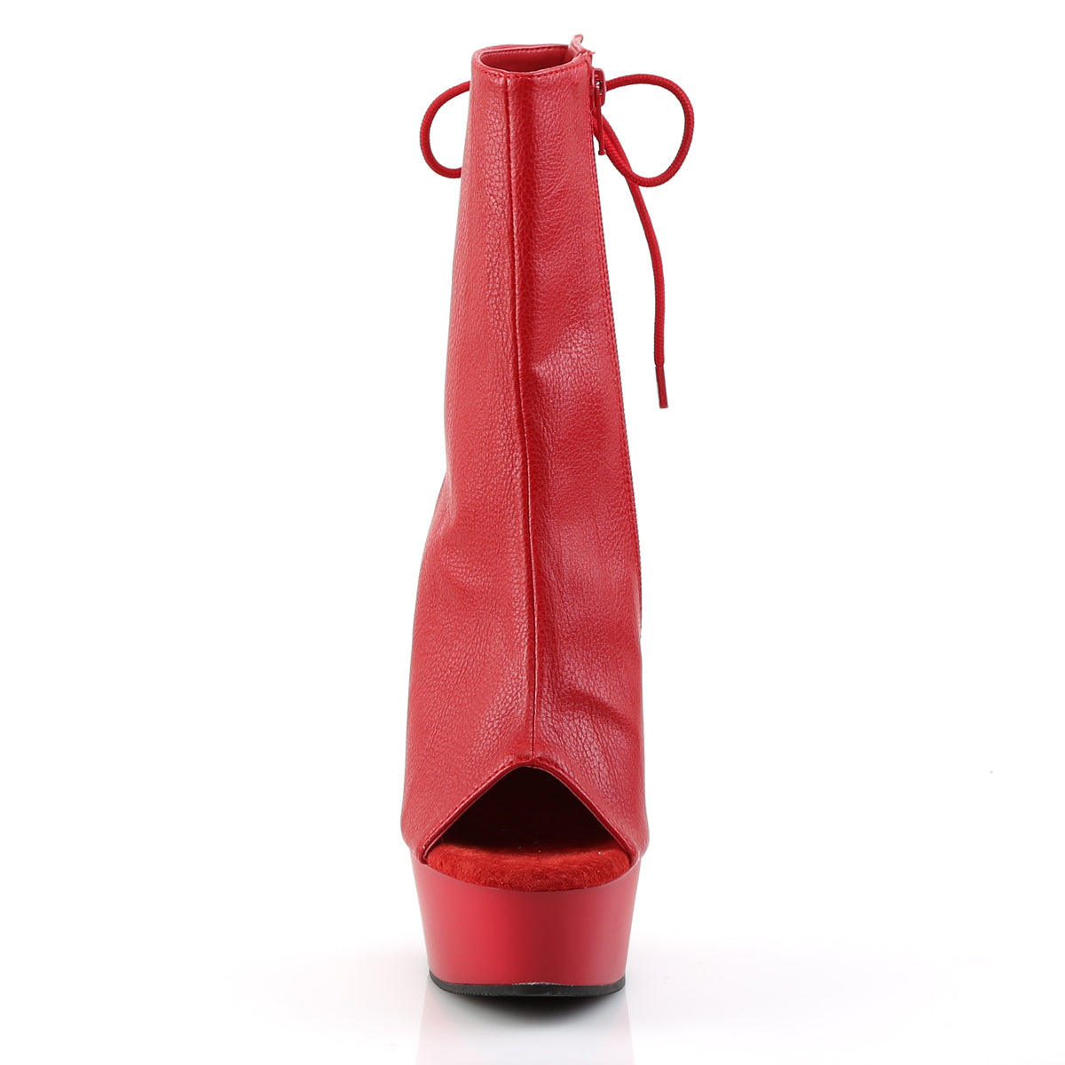 【PLEASER】DELIGHT-1018 シューズ Red Faux Leather/Red【取寄】