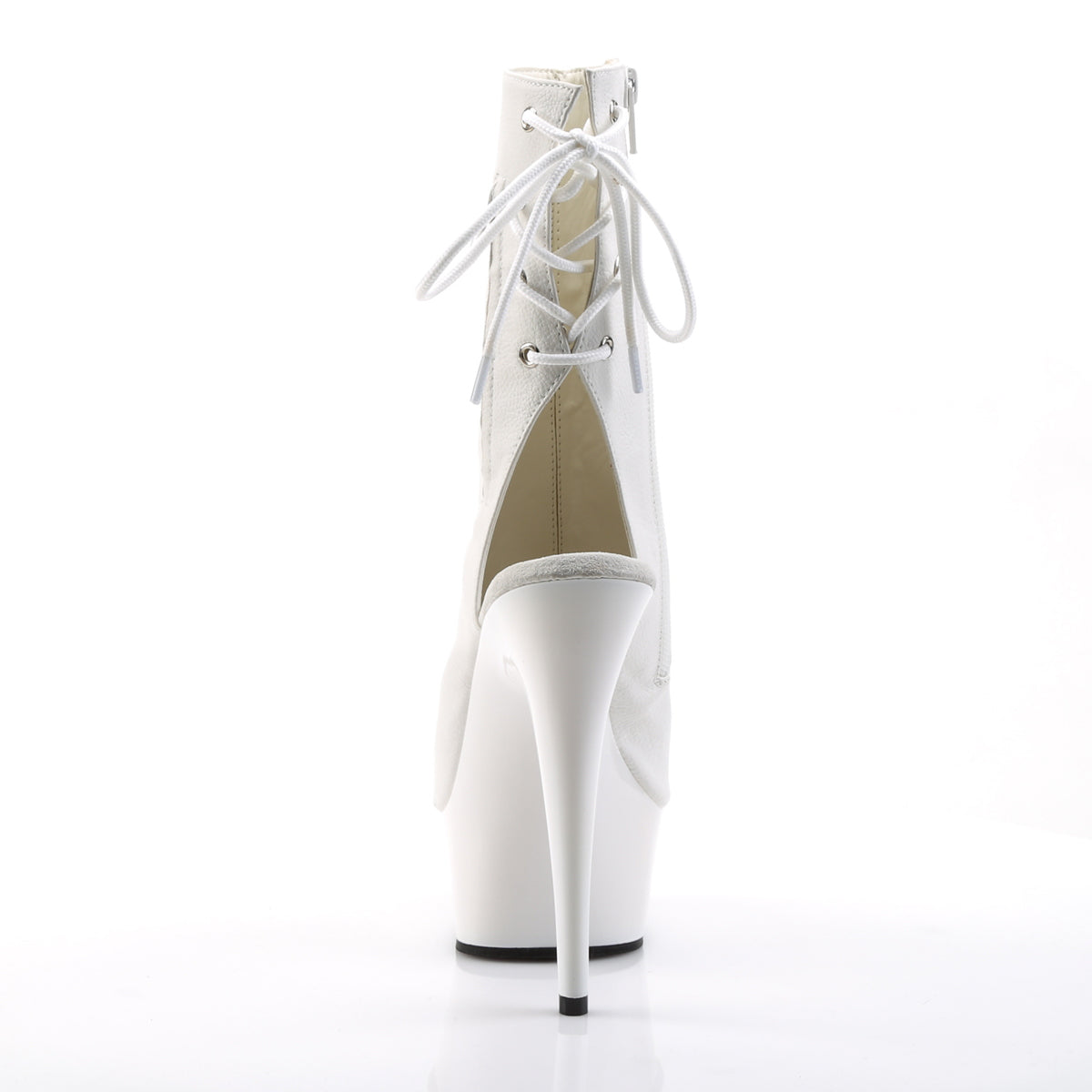 【PLEASER】DELIGHT-1018 プラットフォームシューズ Wht Faux Leather/Wht【取寄】