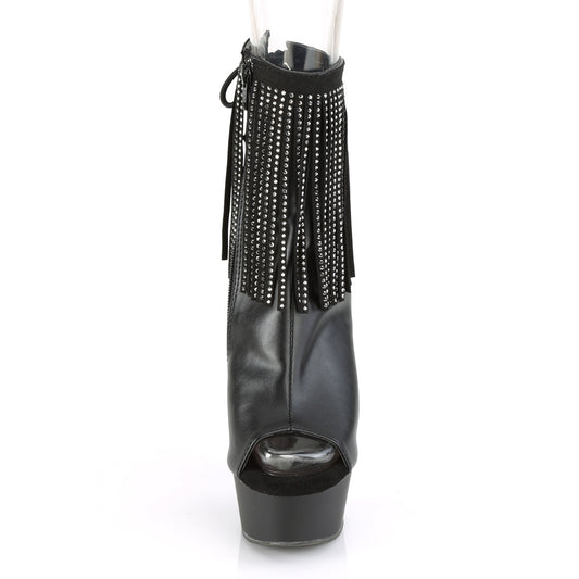 【PLEASER】DELIGHT-1018RSF シューズ Blk Faux Leather/Blk Matte【取寄】