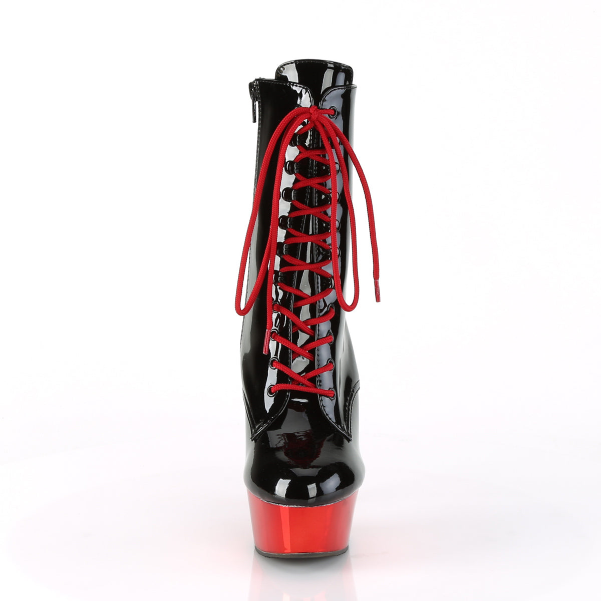 【PLEASER】DELIGHT-1020 シューズ Blk Pat/Red Chrome【取寄】