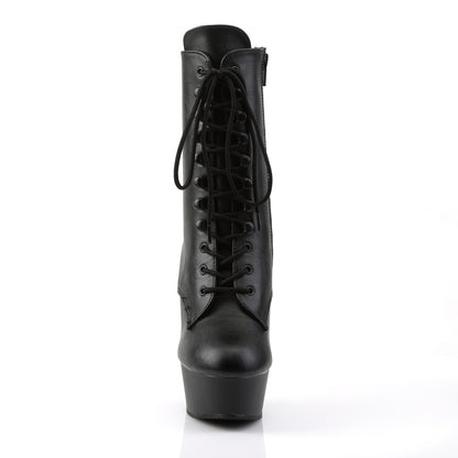 【PLEASER】DELIGHT-1020 プラットフォームシューズ Blk Faux Leather/Blk Matte【取寄】