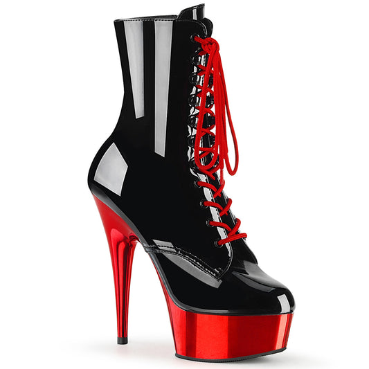 【PLEASER】DELIGHT-1020 プラットフォームシューズ Blk Pat/Red Chrome【取寄】