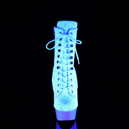 【PLEASER】DELIGHT-1020LG プラットフォームシューズ Neon Wht Multi Glitter/Neon Wht【取寄】