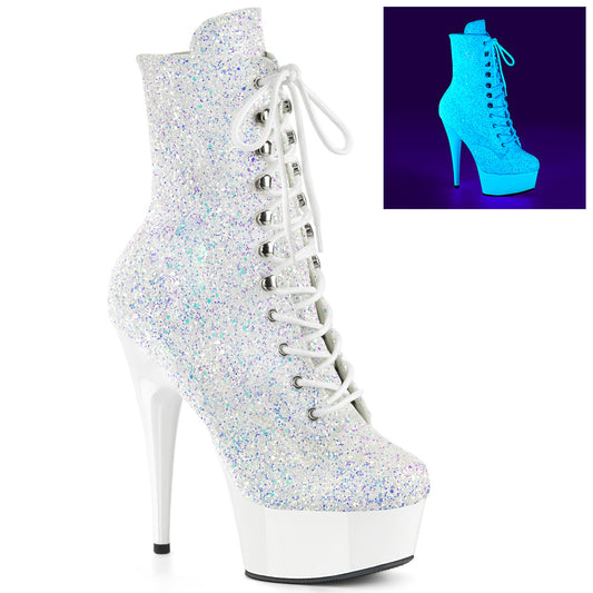 【PLEASER】DELIGHT-1020LG プラットフォームシューズ Neon Wht Multi Glitter/Neon Wht【取寄】