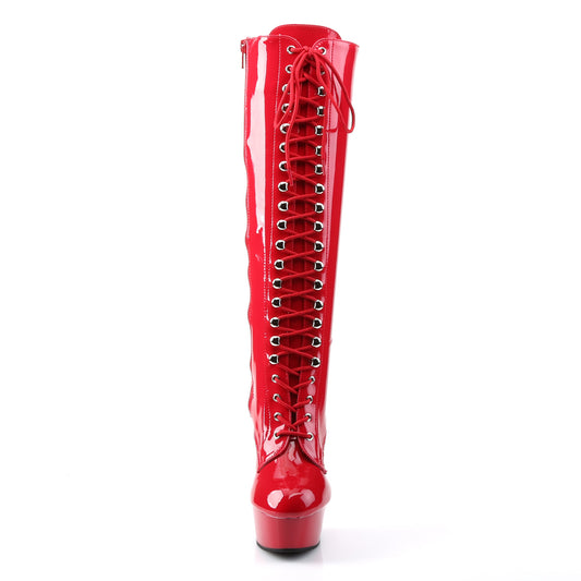 【PLEASER】DELIGHT-2023 プラットフォームシューズ Red Str Pat/Red【取寄】