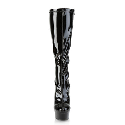 【PLEASER】DELIGHT-2029 シューズ Blk Str. Pat/Blk【取寄】