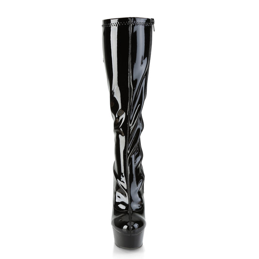 【PLEASER】DELIGHT-2029 プラットフォームシューズ Blk Str. Pat/Blk【取寄】