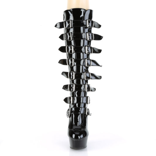【PLEASER】DELIGHT-2049 プラットフォームシューズ Blk Pat/Blk【取寄】