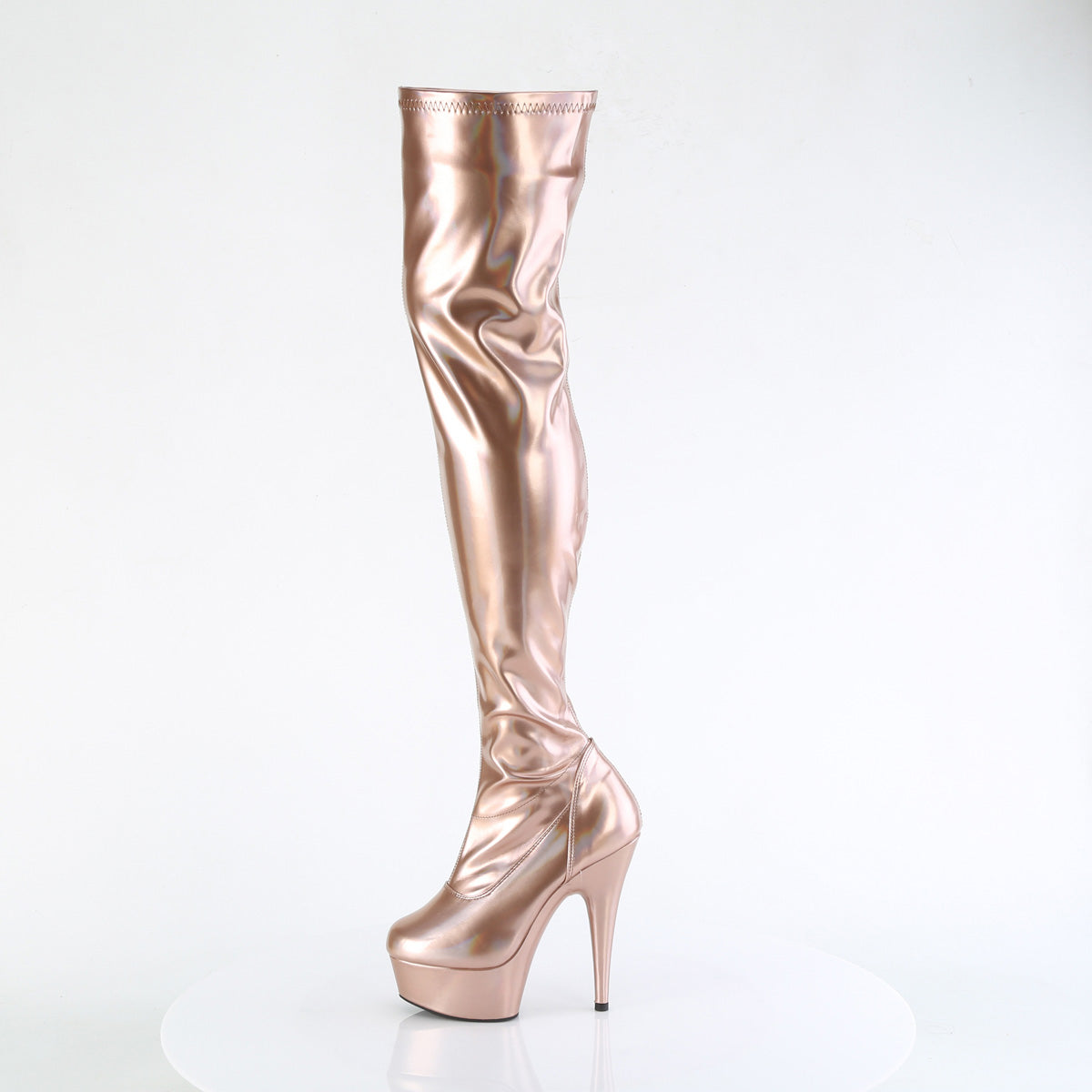 【PLEASER】DELIGHT-3000HWR シューズ Rose Gold Hologram Pu/M【取寄】
