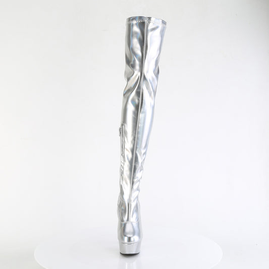 【PLEASER】DELIGHT-3000HWR プラットフォームシューズ Slv Hologram Pu/M【取寄】