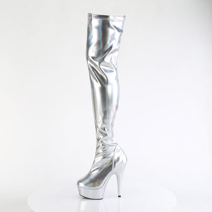【PLEASER】DELIGHT-3000HWR プラットフォームシューズ Slv Hologram Pu/M【取寄】