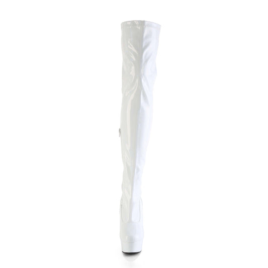 【PLEASER】DELIGHT-3000HWR プラットフォームシューズ Wht Hologram Pat/M【取寄】