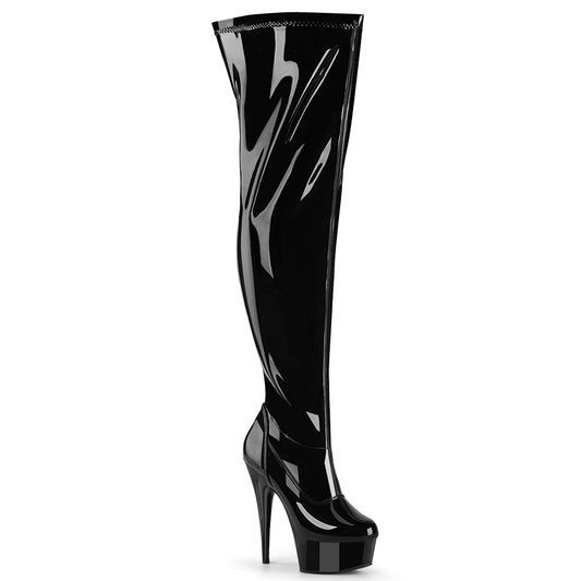 【PLEASER】DELIGHT-3000WCF プラットフォームシューズ Blk Str. Pat/Blk【取寄】