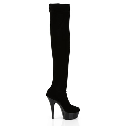 【PLEASER】DELIGHT-3002 シューズ Blk Str Velvet/Blk【取寄】