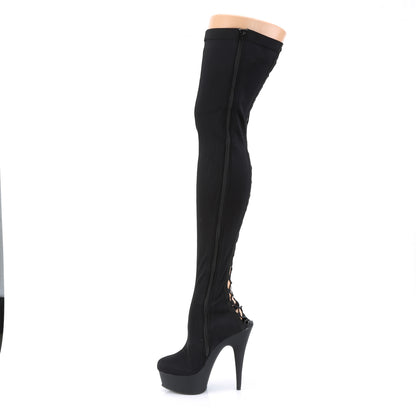 【PLEASER】DELIGHT-3003 プラットフォームシューズ Blk Lycra/Blk Matte【取寄】