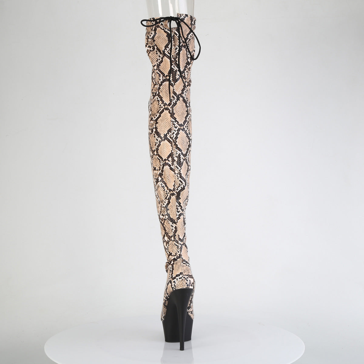 【PLEASER】DELIGHT-3008SP-BT シューズ Tan-Brown Snake Print/Blk Matte【取寄】