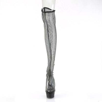 【PLEASER】DELIGHT-3009 シューズ Blk Faux Suede-RS Mesh/Blk Matte【取寄】