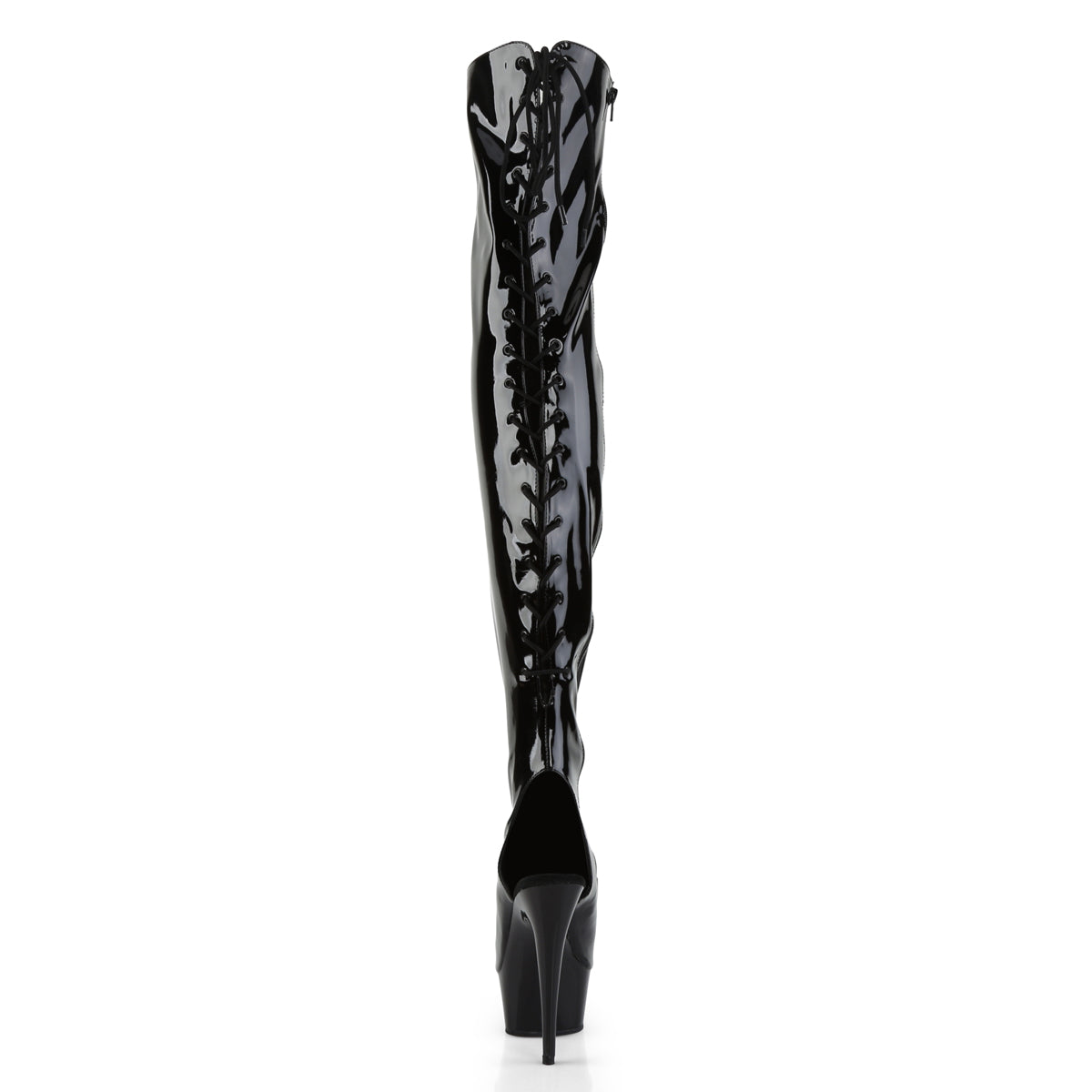 【PLEASER】DELIGHT-3017 シューズ Blk Str Pat/Blk【取寄】