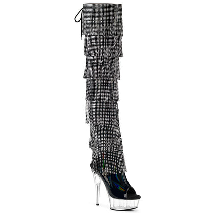 【PLEASER】DELIGHT-3017HG-RSF プラットフォームシューズ Blk Holo Pat/Clr【取寄】