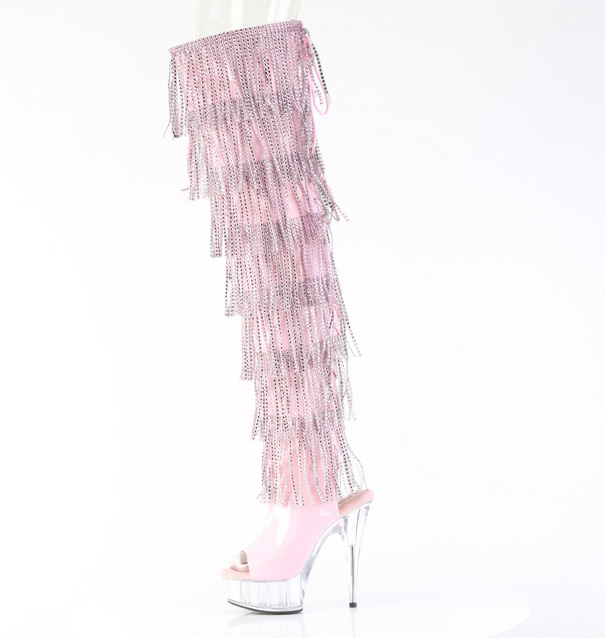 【PLEASER】DELIGHT-3017HG-RSF プラットフォームシューズ B. Pink Holo Pat/Clr【取寄】