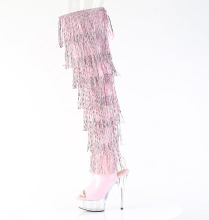 【PLEASER】DELIGHT-3017HG-RSF プラットフォームシューズ B. Pink Holo Pat/Clr【取寄】