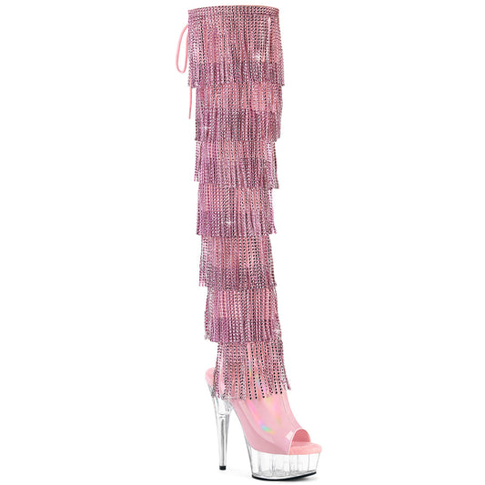 【PLEASER】DELIGHT-3017HG-RSF シューズ B. Pink Holo Pat/Clr【取寄】