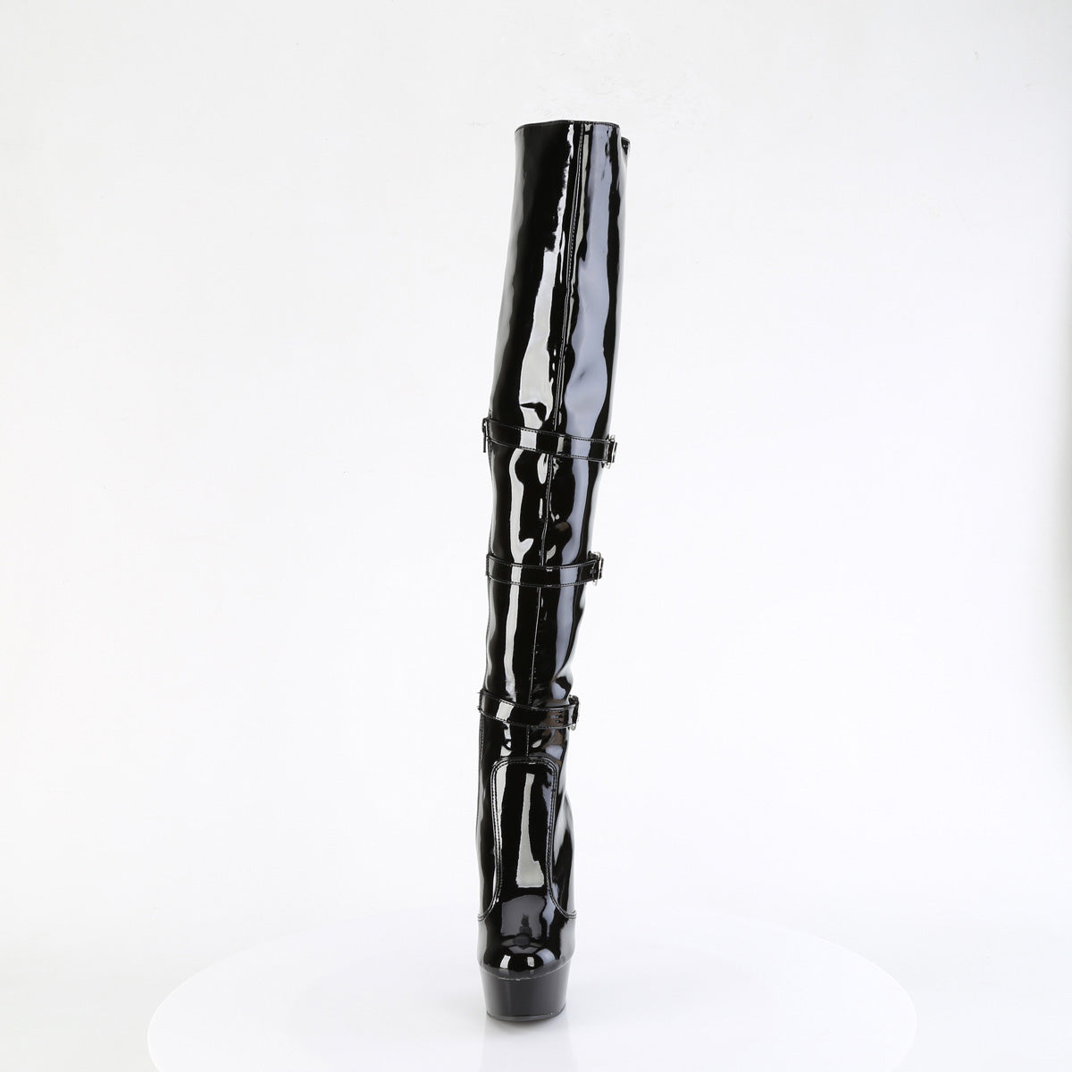 【PLEASER】DELIGHT-3018 プラットフォームシューズ Blk Str. Pat/Blk【取寄】